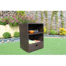 Professional Design Patio PE Rattan Wicker Storage Cabinet